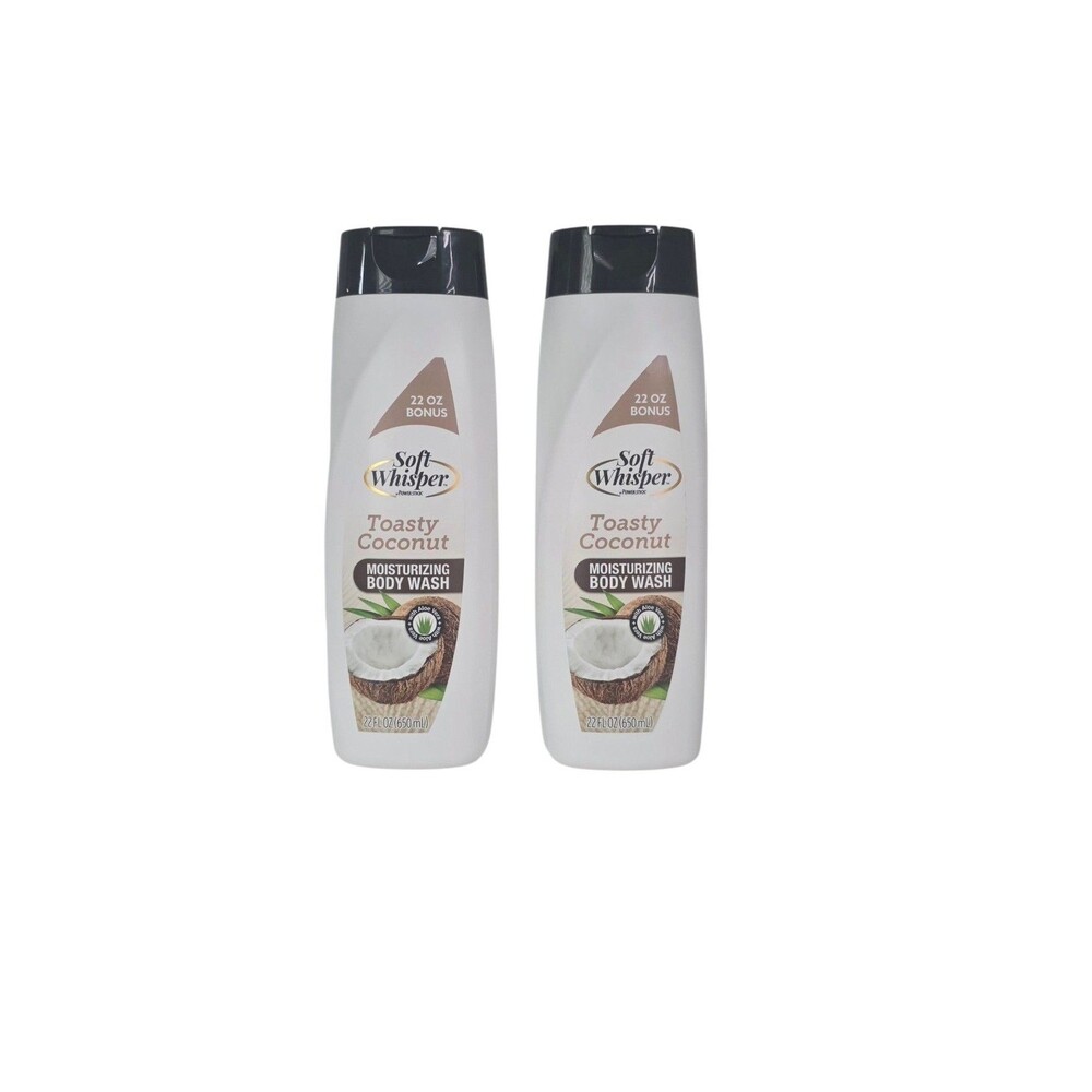 Soft Whisper Toasty Coconut Moisturizing Body Wash 22 fl.oz ,Lot Of 2